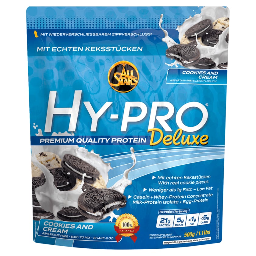 All Stars Hy-Pro Protein Pulver Cookies & Cream 500g